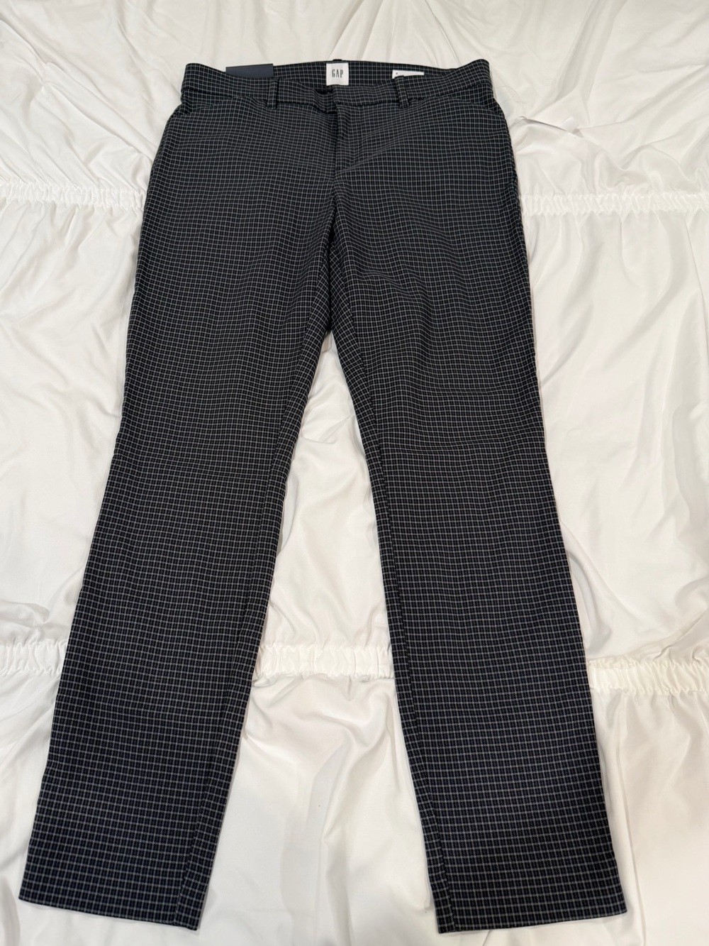 GAP Woman’s Black and White Micro-Check Chinos